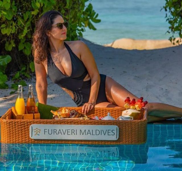 Sunny Leone shares fiery pictures in black monokini