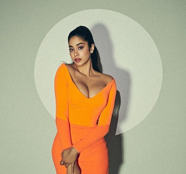 Janhvi Kapoor goes all orange in one-piece dress