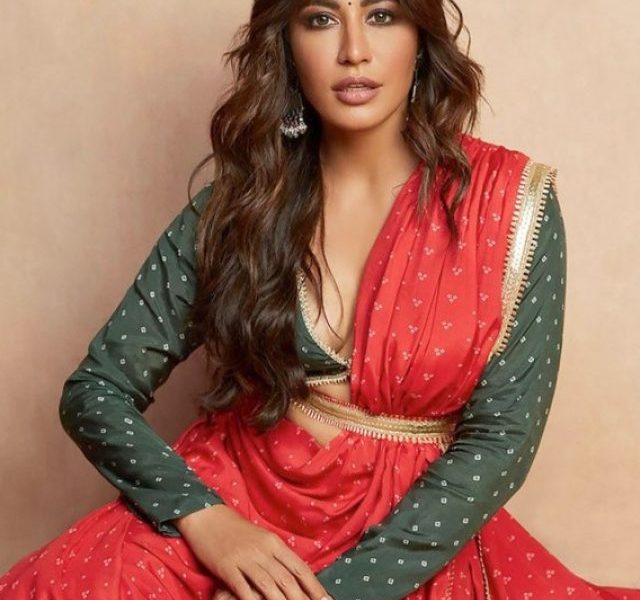 Chitrangda Singh exudes glam in indo western saree