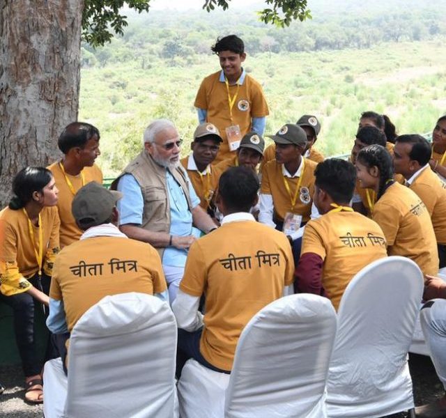 In Pics: PM Modi Interacts With ‘Cheetah Mitra’