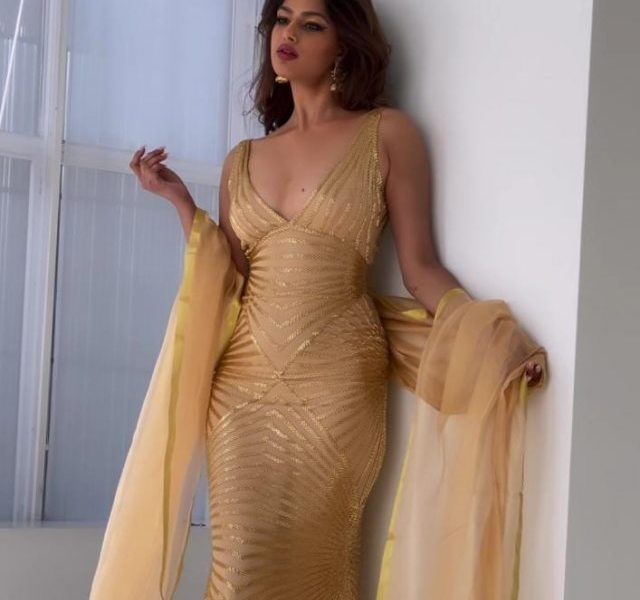 Harnaaz Kaur Sandhu sets fashion goals in golden gown