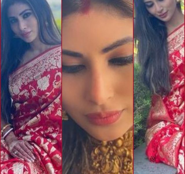 Navratri 2022 Day 2: Ace Red Saree Like Mouni Roy To Please Maa Brahmacharini