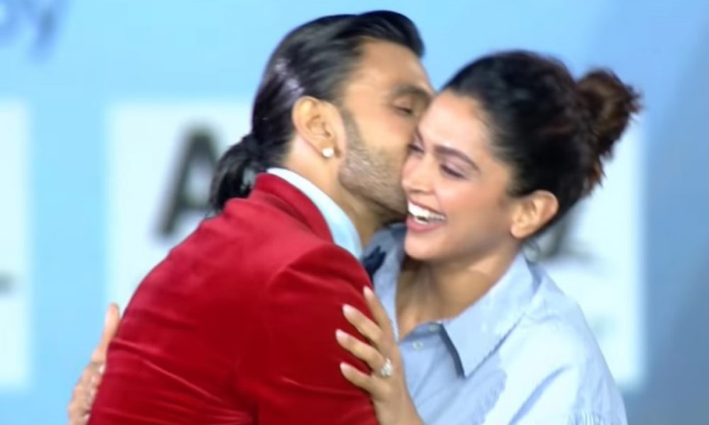 Before giving Deepika Padukone a hug, Ranveer Singh breaks down in tears on stage. Watch