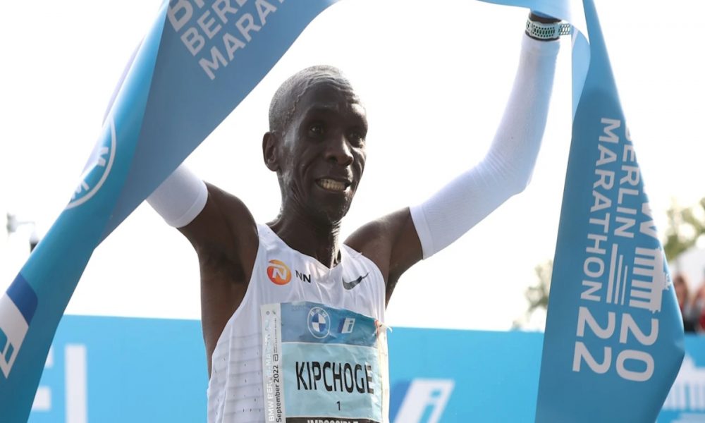 Eluid Kipchoge betters his own marathon world record by 30 seconds in Berlin