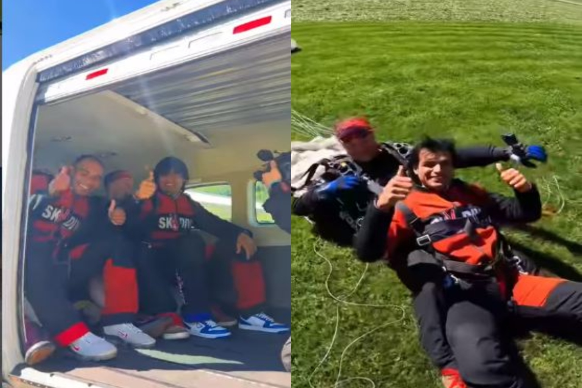 Neeraj Chopra skydives while holidaying in Switzerland…WATCH
