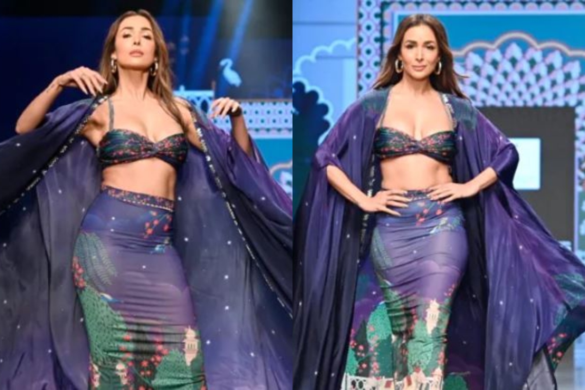 Malaika Arora is the ultimate showstopper in printed co-ord set and stunning cape