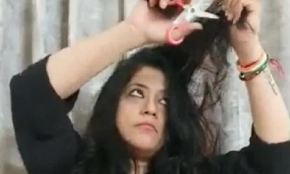 Noida woman joins anti-hijab protests, cuts her hair to show solidarity