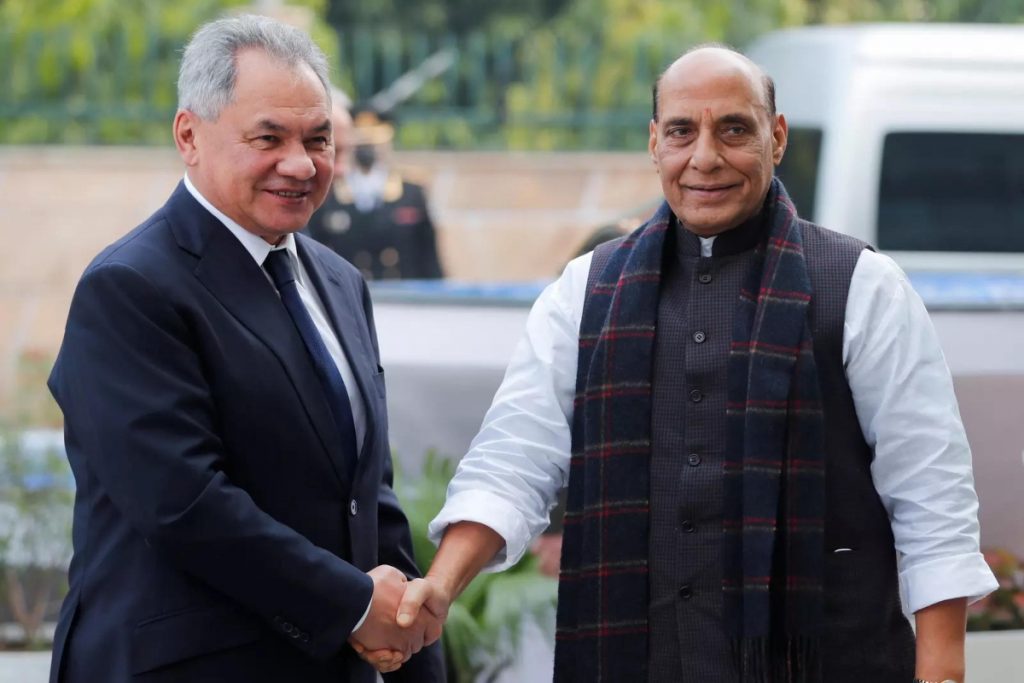 Rajnath Singh and Russian Defence Minister Shoigu