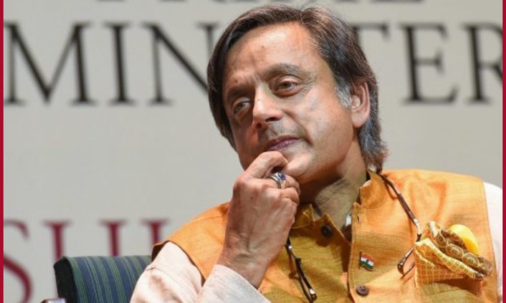Shashi Tharoor Mahua Moitra cropped photo on social media Congress