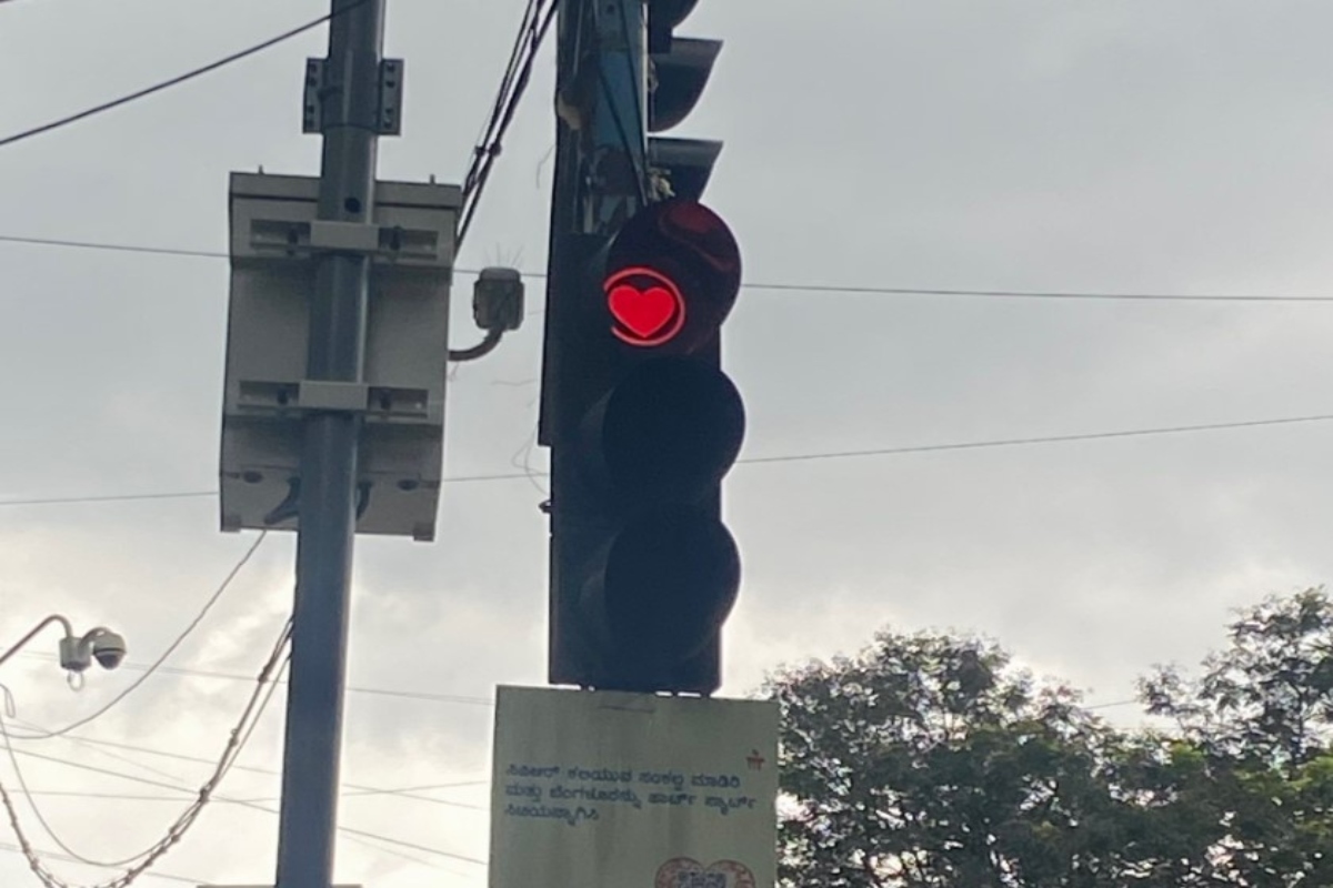 Here’s why Bengaluru is starting to see traffic lights in the shape of hearts