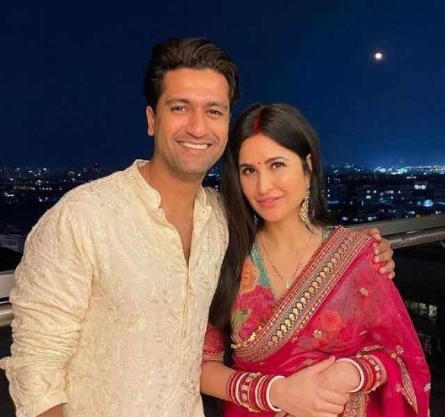 Katrina Kaif flaunts in saree, sindoor, mangalsutra for first Karwa Chauth with Vicky Kaushal