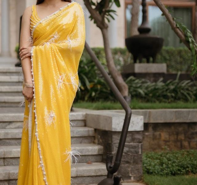 Beautiful selection of sarees: Trisha Krishnan