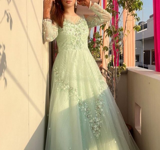 Avneet Kaur dazzles in light green gown