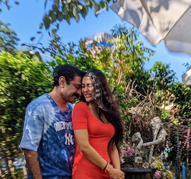Newly engaged Eijaz Khan and Pavvitra Punia snapped first time after their special day