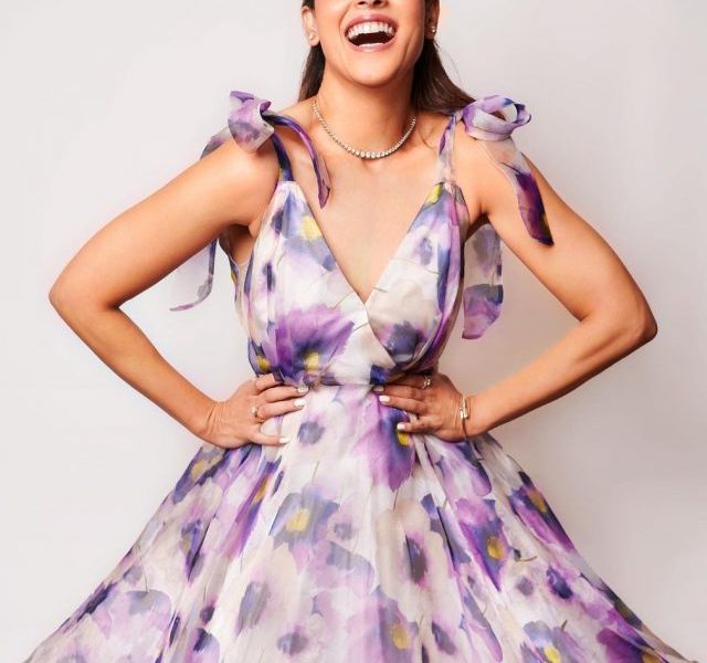 Genelia D Souza’ decks up white and purple gown