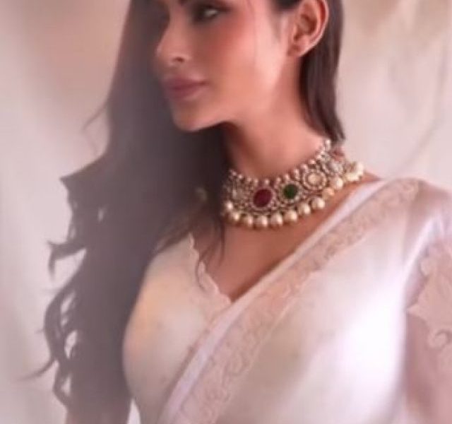 SHUBHO BIJOYAAR: Mouni Roy stuns in glorious white saree