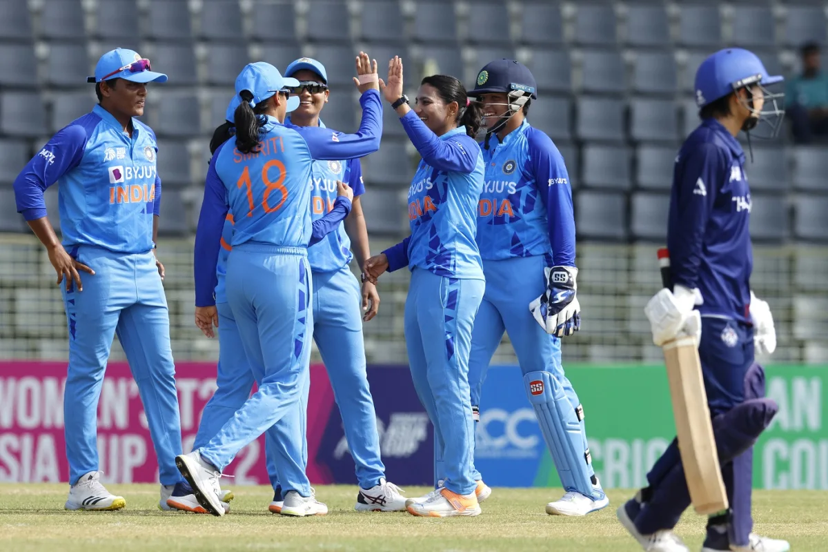 Clinical India finish at top of the table with nine-wicket win over Thailand in Women’s Asia Cup 2022