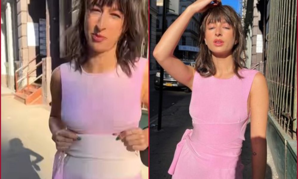 “This Is Insane”: Woman dons white dress that changes colour in the sun, netizens simply left amazed (WATCH)