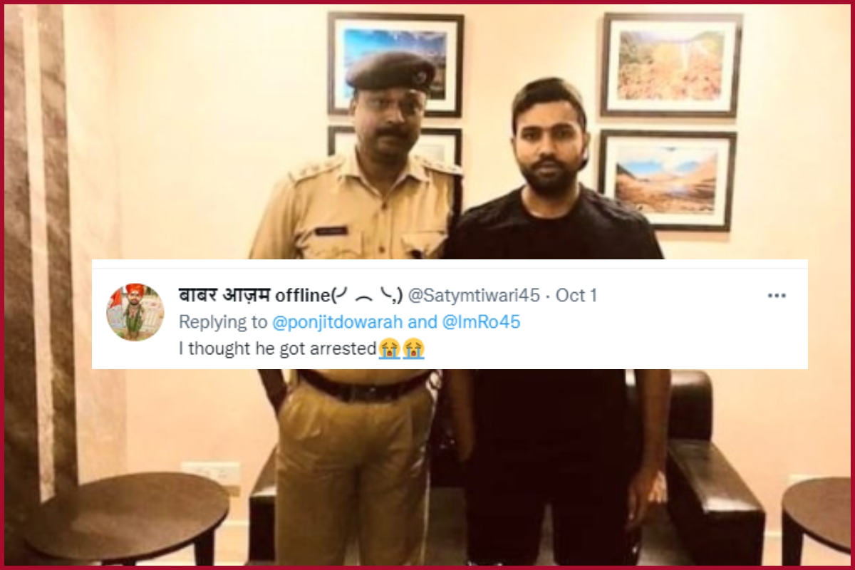 Rohit Sharma’s pic with Deputy Commissioner of Assam goes viral, Twitterati thinks player was arrested