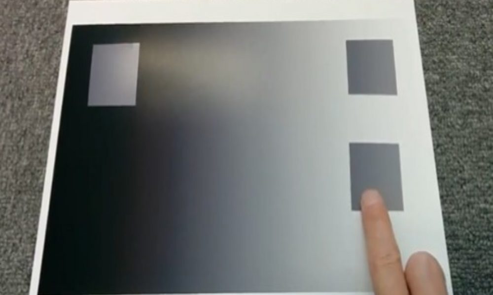 Optical Illusion: Have you ever come across paper that has a square that changes colour?
