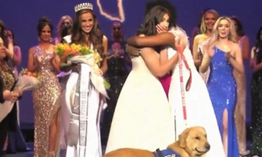 Watch: With a service dog by her side, this American teenager is awarded the title of Miss Dallas Teen