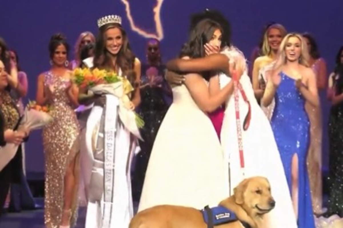 Watch: With a service dog by her side, this American teenager is awarded the title of Miss Dallas Teen