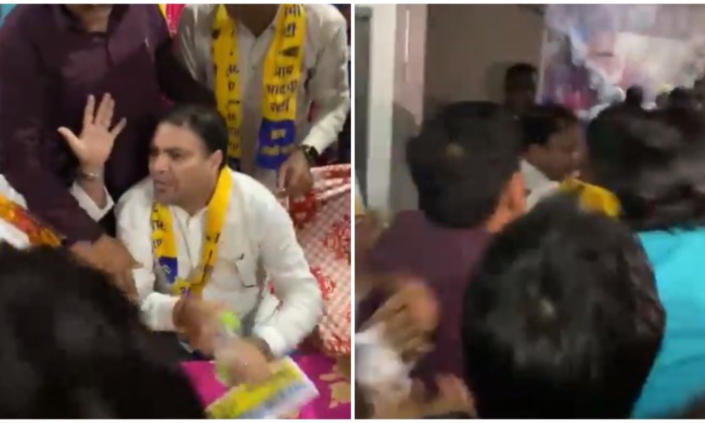 Caught on Cam: AAP MLA chased & thrashed by party workers, accused of selling ticket