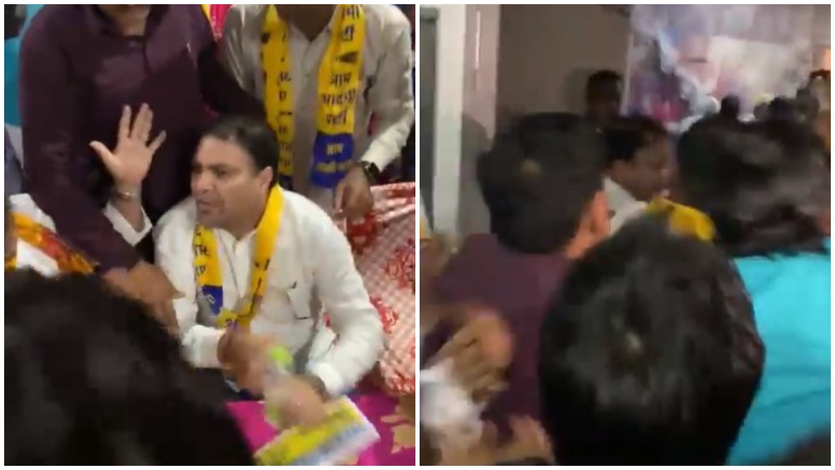 Caught on Cam: AAP MLA chased & thrashed by party workers, accused of selling ticket