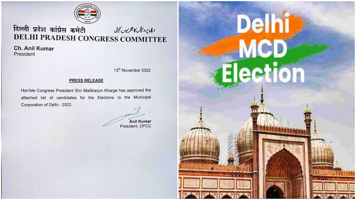 Congress releases full list of candidates for Delhi MCD election 
