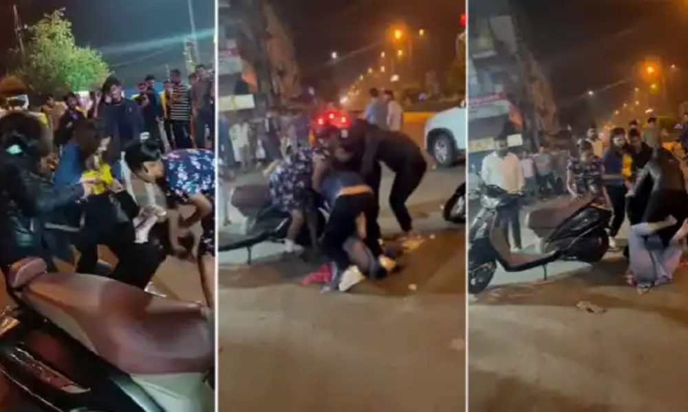 Viral VIDEO: Unruly girls create chaos on Indore streets, punch & kick 1 with belt & slippers