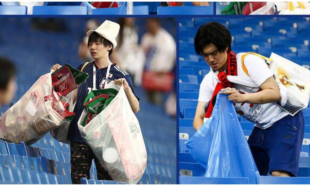 Japanese fans show the way at FIFA 2022, clean garbage after match; Qatar residents share VIDEO