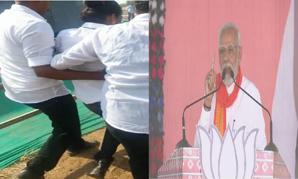 Gujarat: PM Modi stops speech as girl falls ill at election rally in Mehsana (VIDEO)
