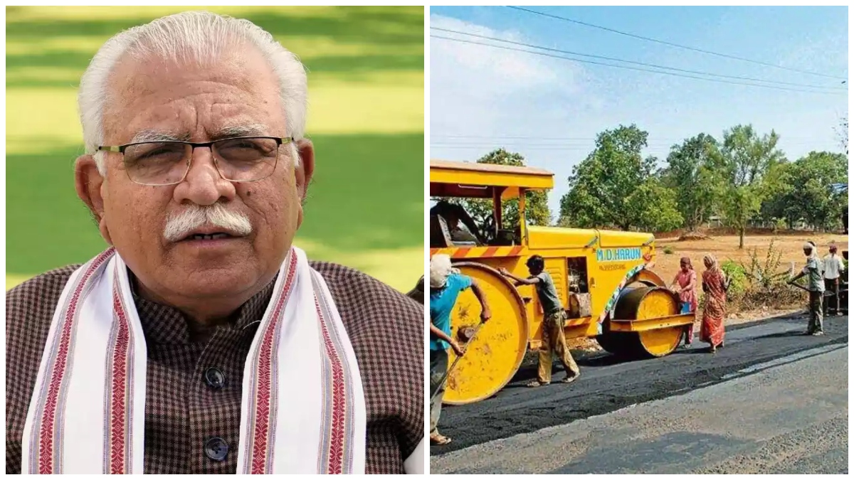 Manohar Lal Khattar and road