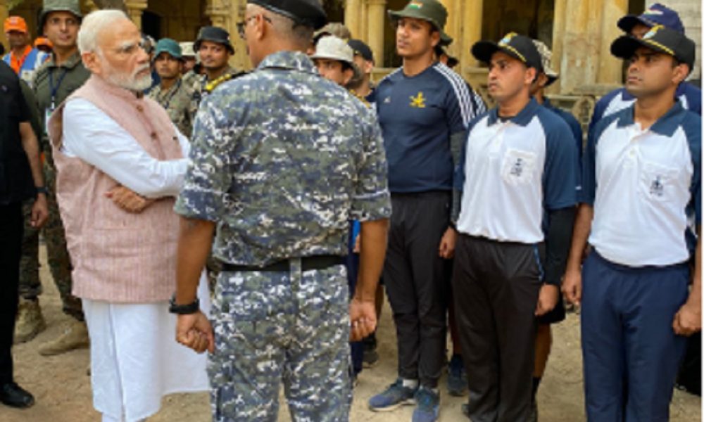 Morbi tragedy: PM Modi visits mishap site, meets those who conducted relief & rescue operation