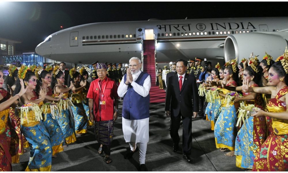 PM Modi arrives in Indonesia’s Bali to attend 17th G20 Summit