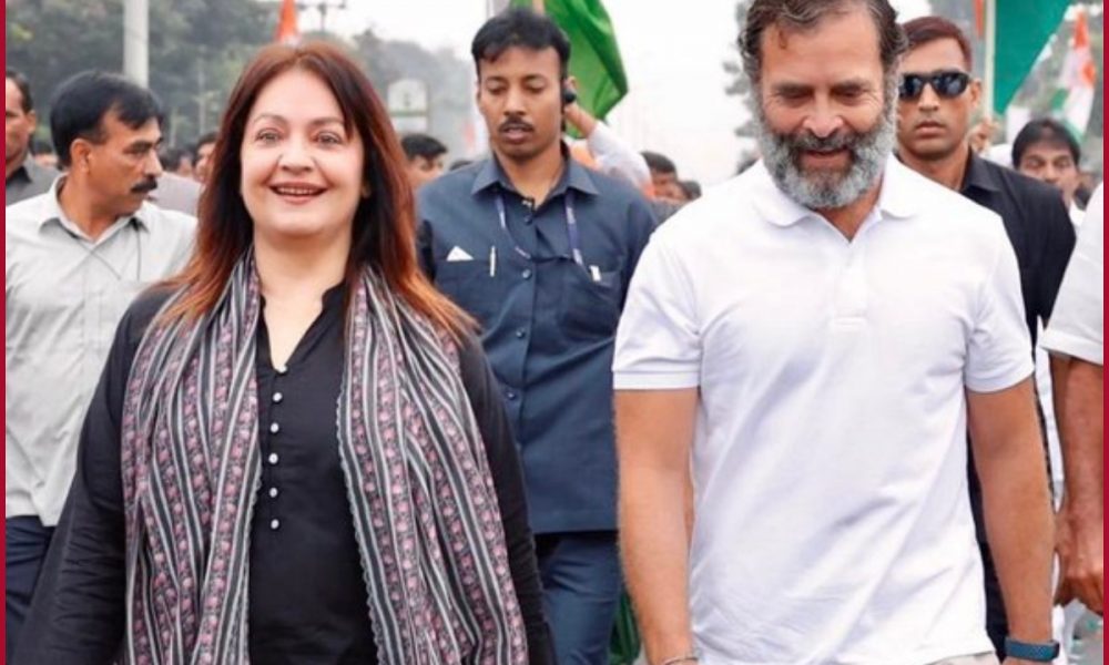 Actress Pooja Bhatt joins Rahul Gandhi for a ‘brief’ walk in Bharat Jodo Yatra, draws mixed reactions on Twitter
