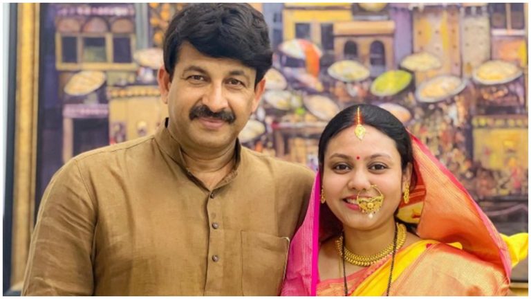 Who Is Manoj Tiwaris Second Wife Surbhi Tiwari Bhojpuri Actor To Become Father At 51