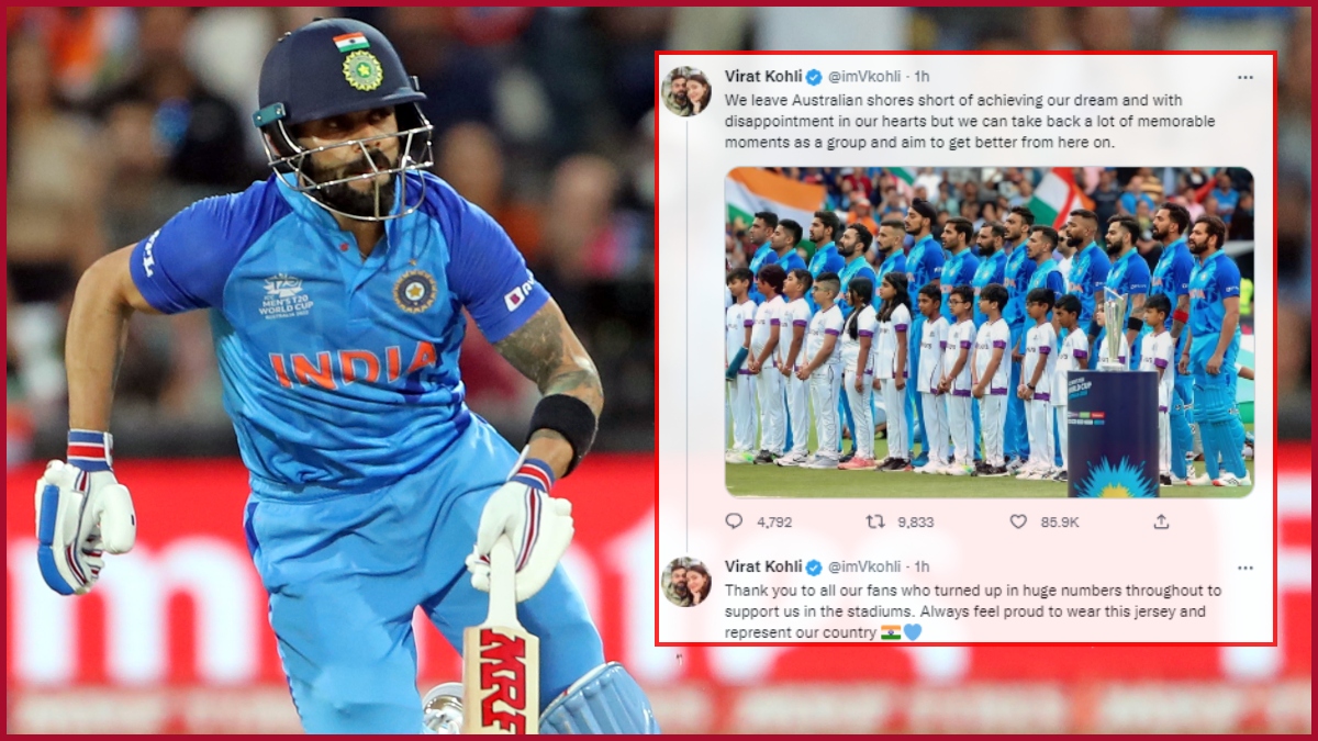 Virat Kohli tweets `Disappointment in our hearts but…`, thanks fans for their support after exit from T20 World Cup