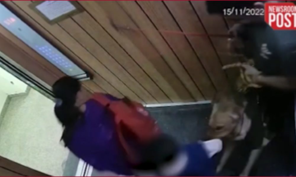 CCTV Footage: Pet dog attacks schoolboy inside lift in Greater Noida’s La Residentia society