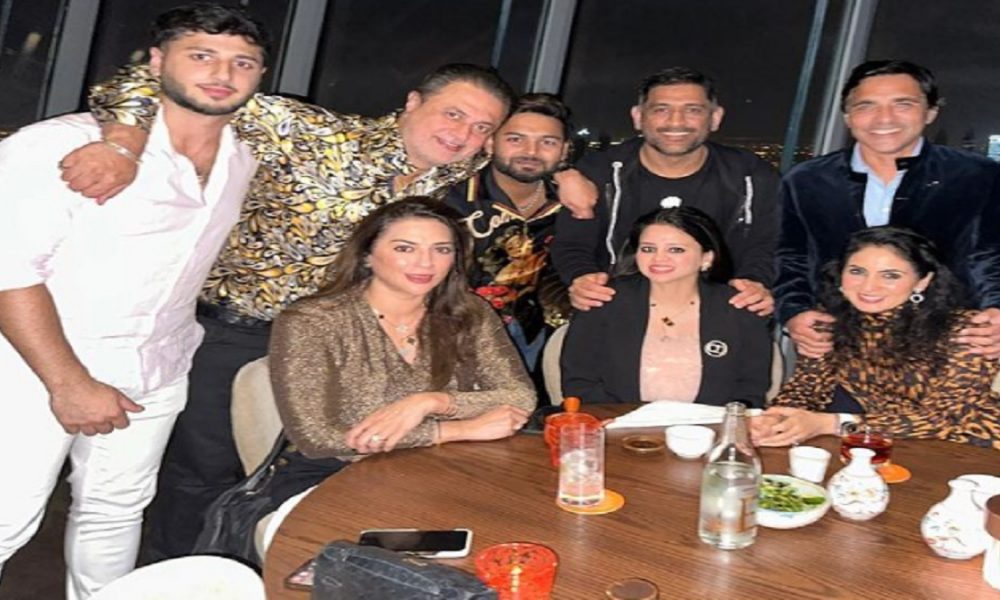 Cricketer Rishabh Pant joins Dhoni for ringing in New Year in Dubai, Sakshi shares photo