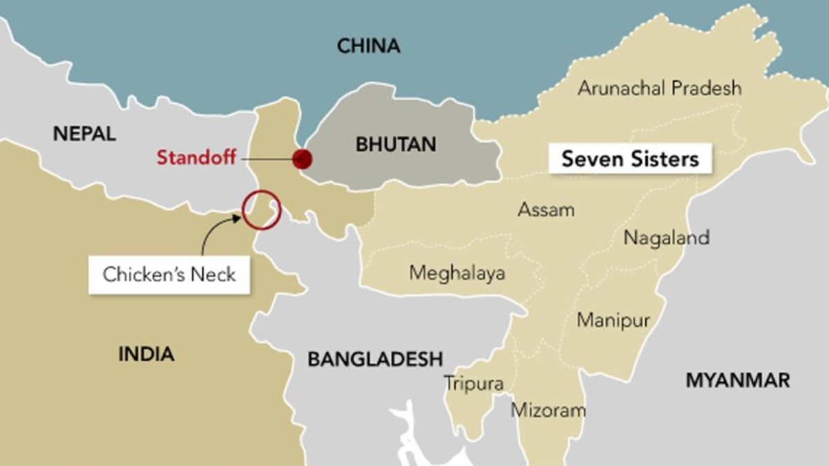 Siliguri Corridor map 