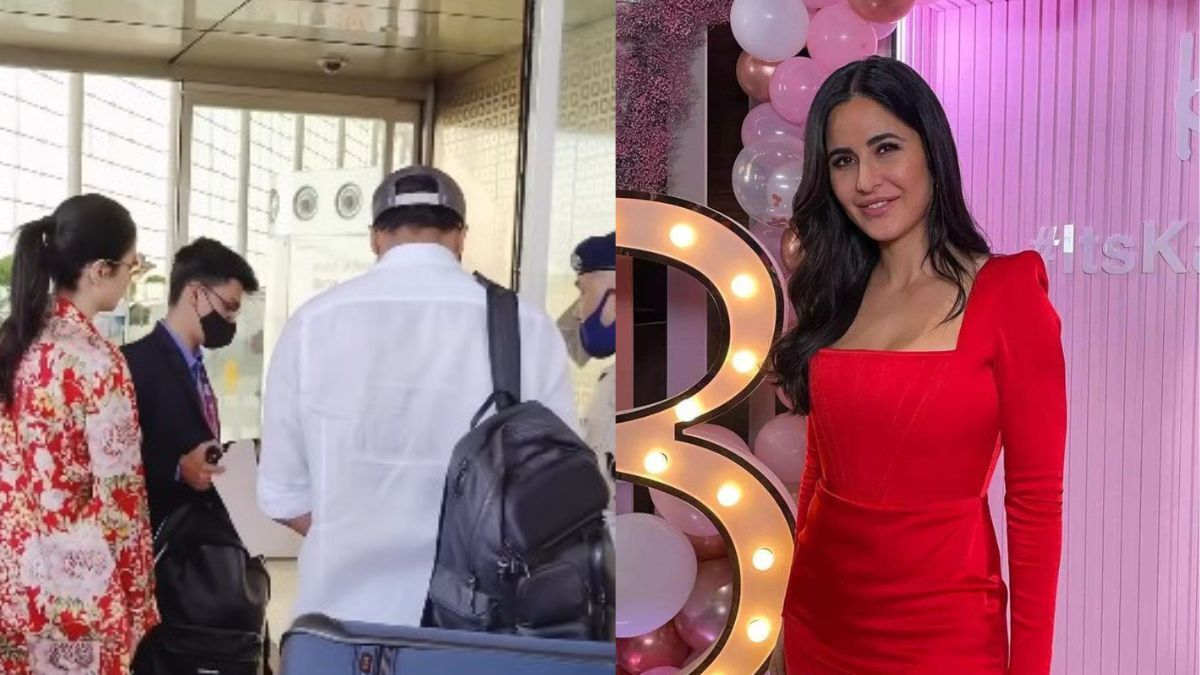 Watch Video: Katrina Kaif stopped at Mumbai Airport as she leaves for vacation with Husband Vicky Kaushal