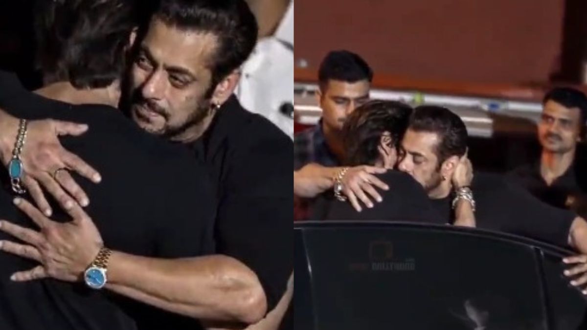 Viral Video: Shahrukh Khan hugs birthday boy Salman Khan at his party