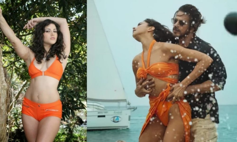 VIDEO: After Deepika, now Sunny Leone poses in ‘Bhagwa Bikini’ on the beach, Netizens react