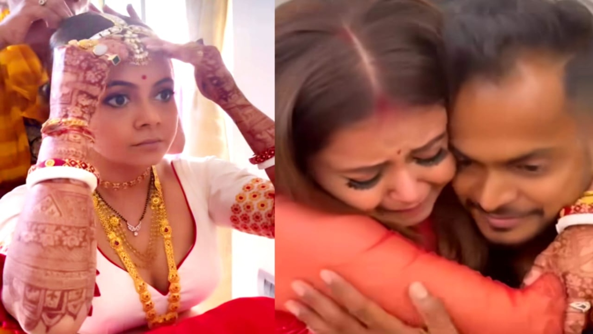 Video: New bride Devoleena Bhattacharjee looks adorable in golden Bengali look