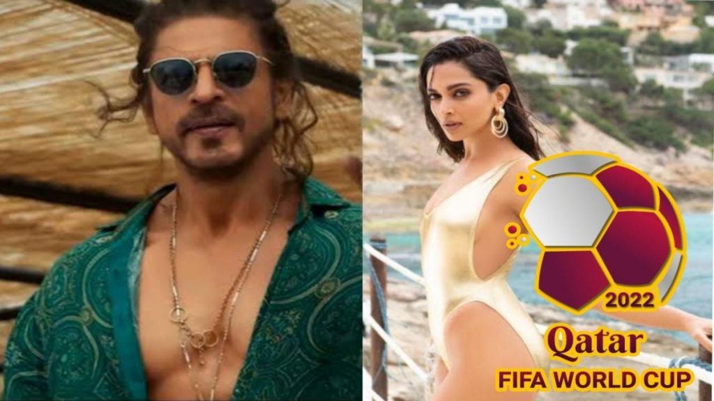 SRK Deepika at FIFA Worldcup Final to promote Pathaan