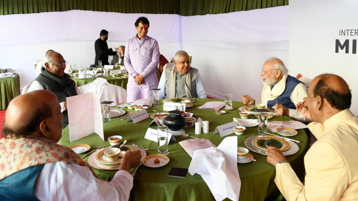 PM Modi, fellow MPs enjoy millet lunch in Parliament