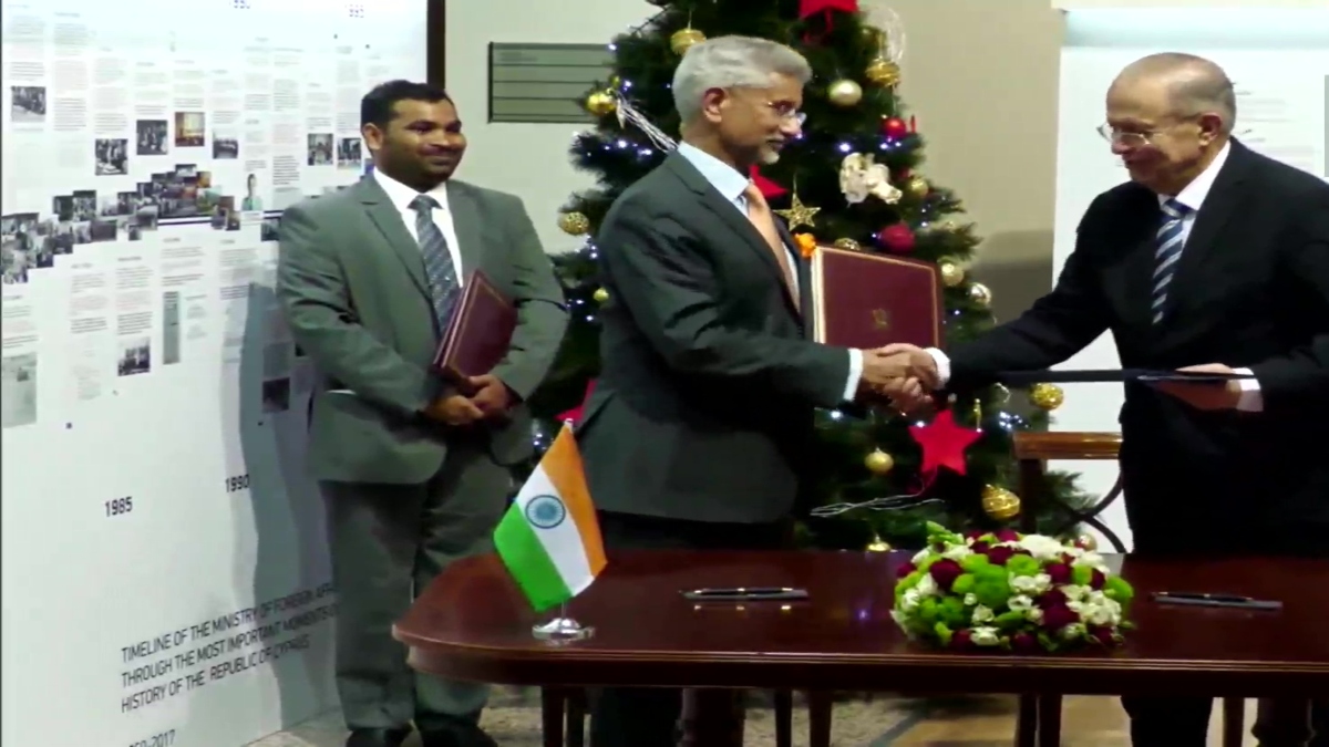 EAM S Jaishankar signs MoU on Defence & Military Cooperation with Cyprus