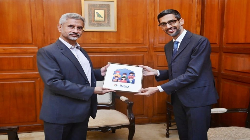 pichai with jaishankar