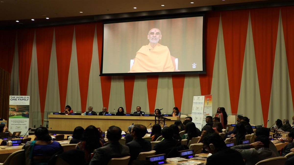 Pramukh Swami Maharaj’s 100th anniversary celebrated at UN Headquarters